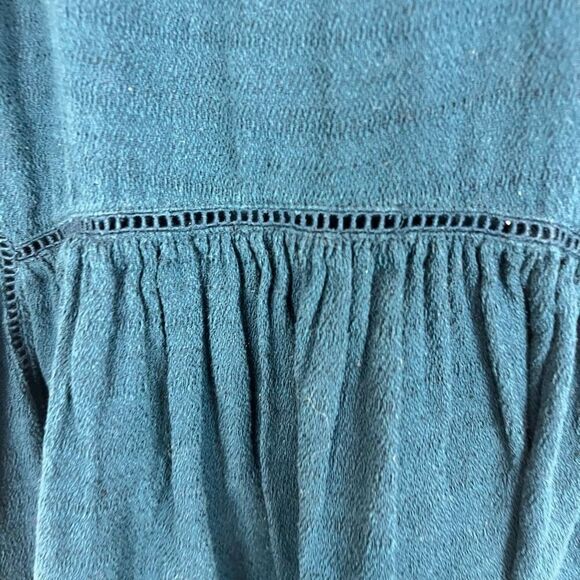 Free People Skipping Stones Blue Sleeveless Mini Dress XS Babydoll Style - Picture 4 of 8